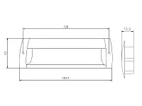 Ручка-раковина 128мм (L140мм) черный матовый, AL04