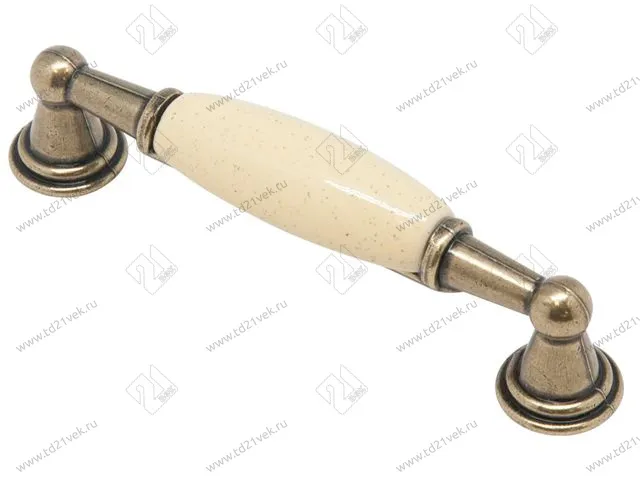 SF05-05-96 OAB Ручка-скоба с фарфором, 96 мм оксидированная бронза <60> 1