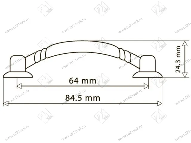 Скоба "Оскар" 9052-09/64  (медь) <50/600> 2