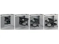 S-3005-UB-A Волшебный уголок Starax Unique Box 2-х.яр, шир. 400 (600х510х560) с доводчиком, универсальный, антрацит