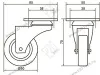 Опора колесная 331 нагрузка - 45 кг d=50, h=75 <200> превью 2