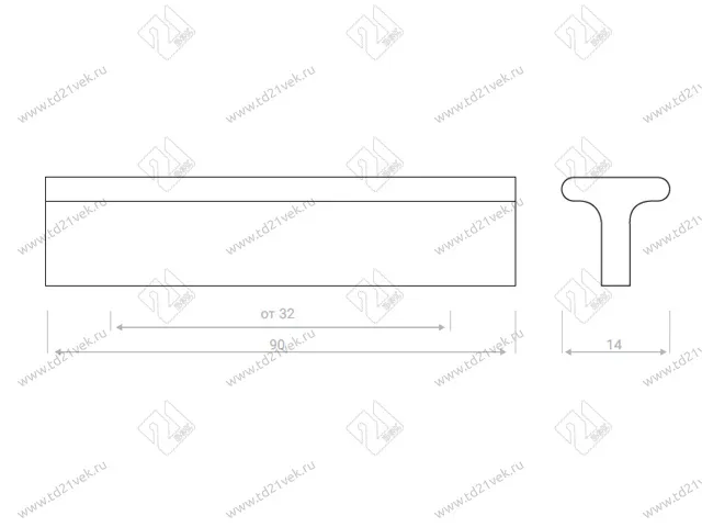 Профиль-ручка FH-0064 960мм (L1000мм) черный матовый 4