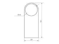 Держатель рейлинга модерн черный