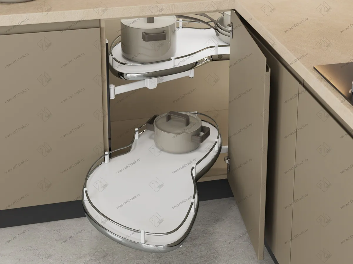 S-3123-C Волшебный угол "Лепесток" в базу 600 мм, Starax, (880х495х600), левый 1