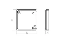 08.800.00.301 Выключатель емкостной на касание CSS-2, скрытого монтажа, 12В, черный