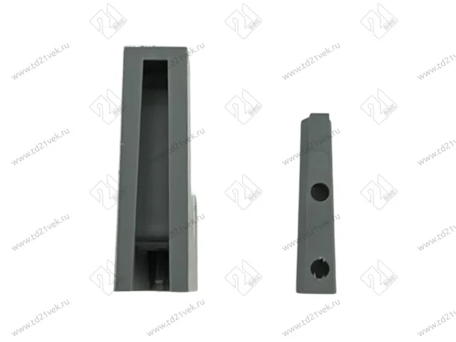 Пластиковый крючок, однорожковый, матовый хром 3