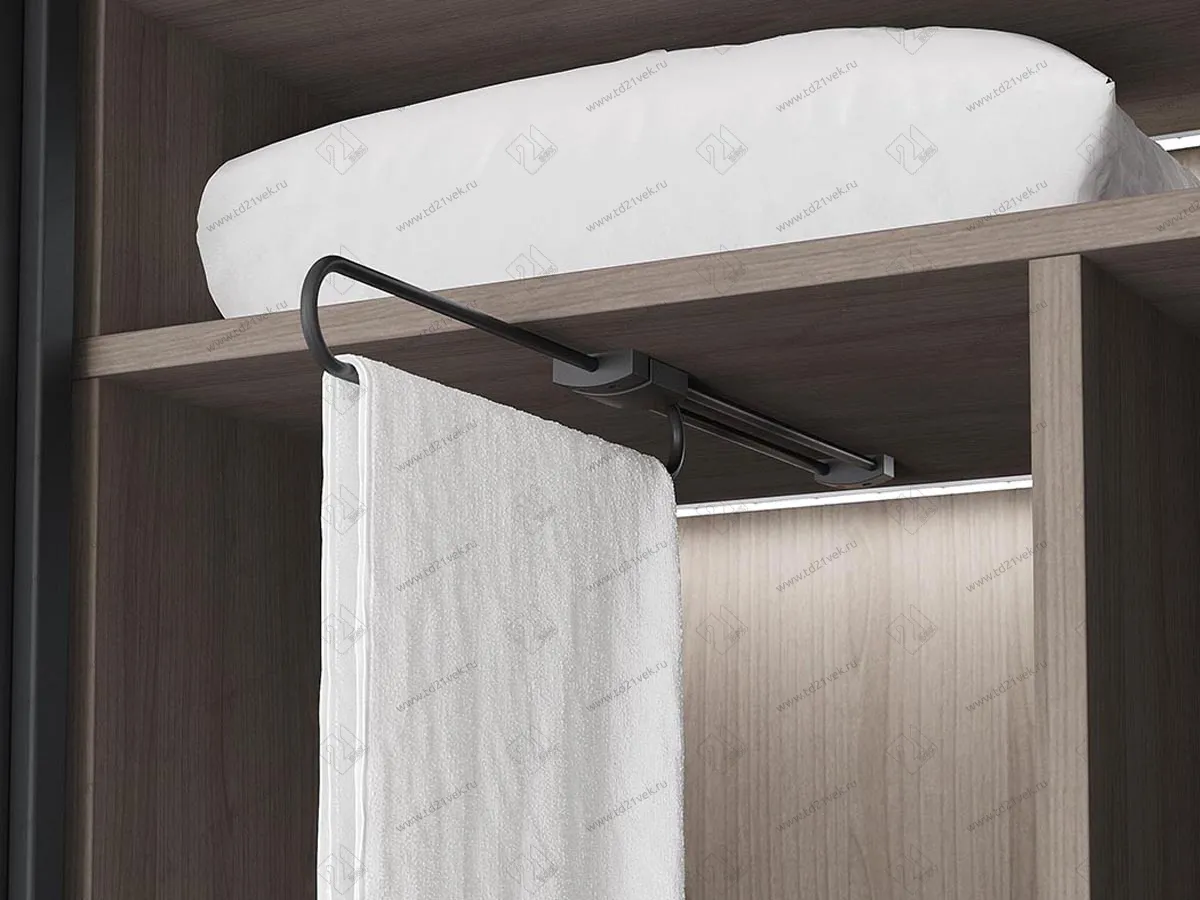 S-6074-A Штанга Starax выдвижная 450 мм (50х450х60) антрацит<1/20> 1