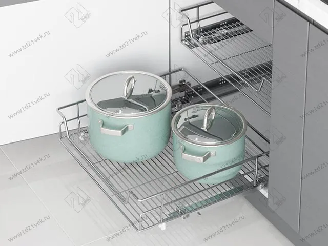 S-2337-C Выдвижная корзина на распашной фасад в базу 700 мм, Starax, направляющие Blum Tandem, (660-680х482х145 мм) 1