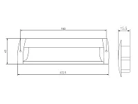 Ручка-раковина 160мм (L173мм) черный матовый, AL04