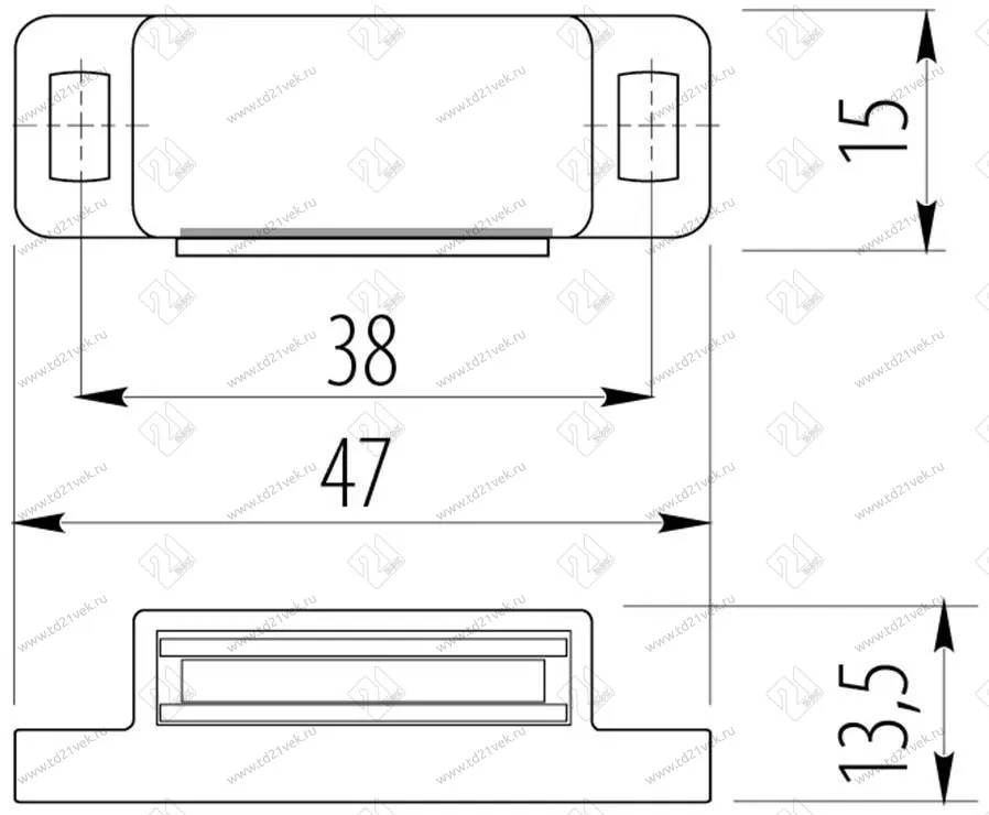 MG-MENSA-010 Магнит GTV, белый, <500> 2