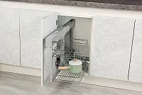 S-3009-C Волшебный угол для распашных фасадов в базу 500 мм, Starax, 2-х ярусный, (700х510х560 мм), универсальная