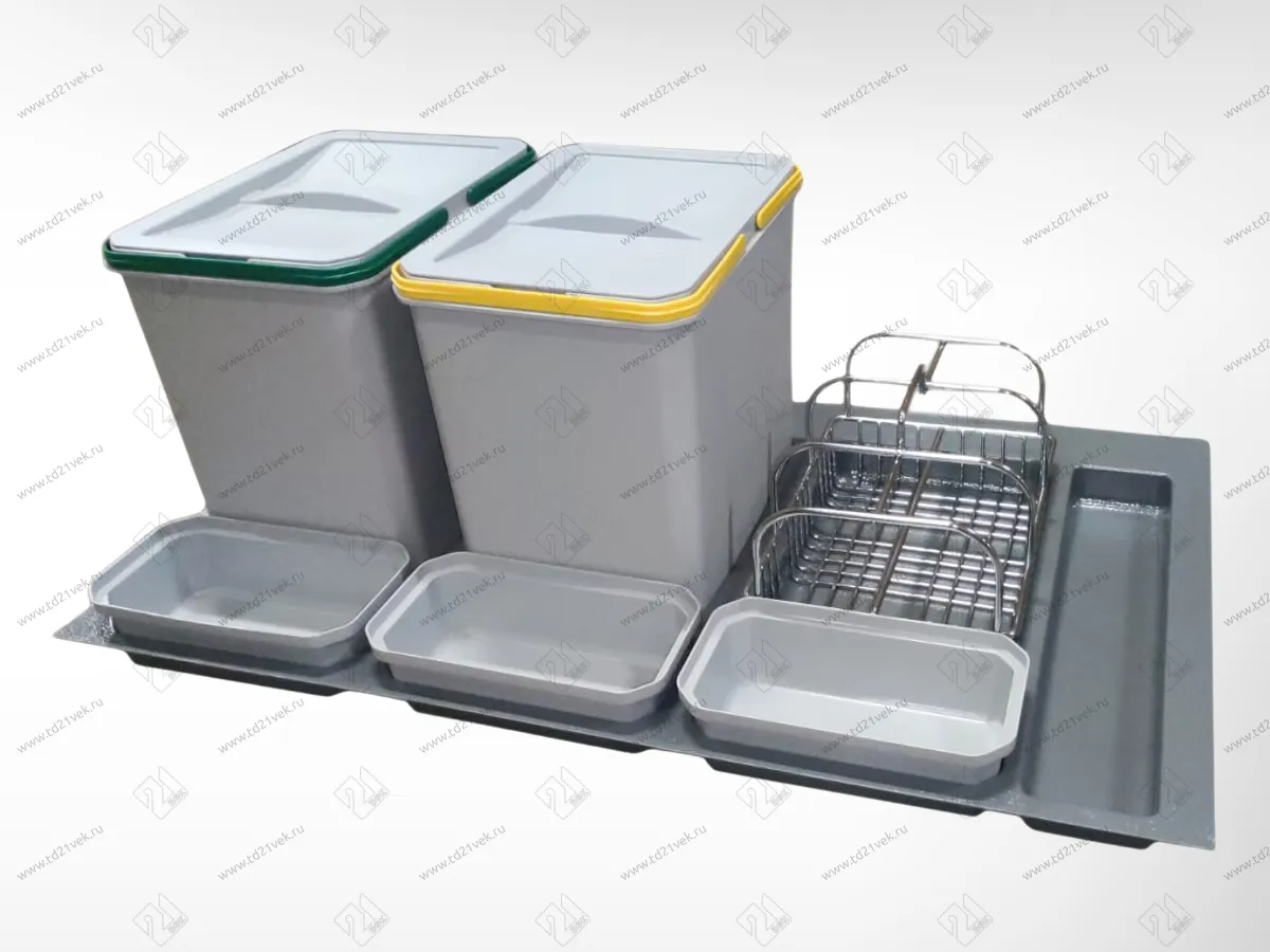 S-2564-G Система сортировки в базу 900 мм, Starax Order 2, (840-800x490-415x305 мм), серый 1