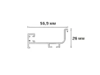 Г-образный профиль GOLA с подсветкой, шампань голд, L=3000 мм, в комплекте LED лента, крепления 6 шт., коннектор