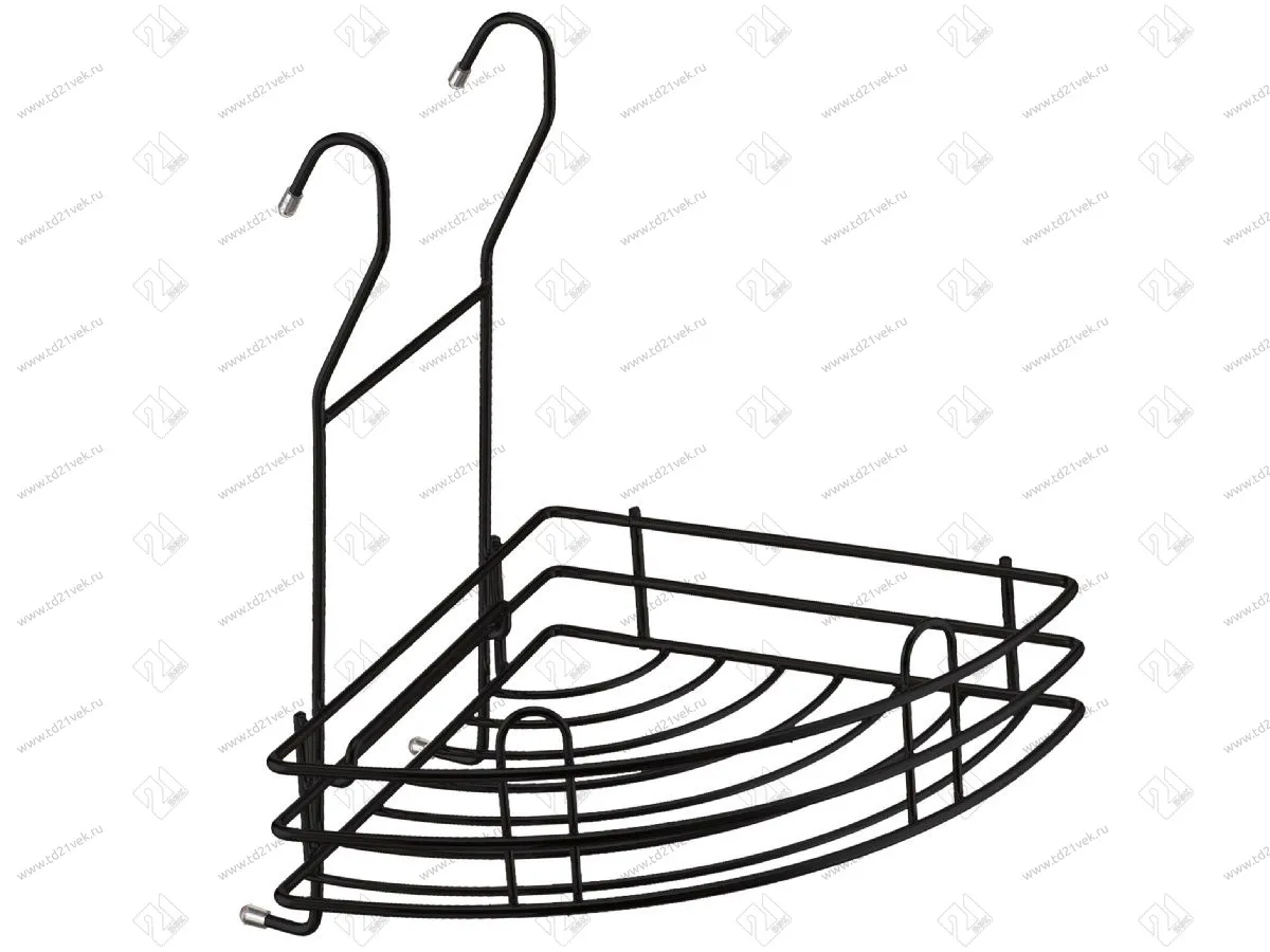 LE 550 BL Полка угловая малая тип-2, Д195 Ш255 В250, черный матовый  <24> 1