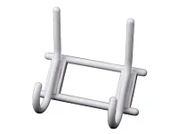 Крючок- вешалка, 2 крючка, снежно-белая, пластмасса <40>