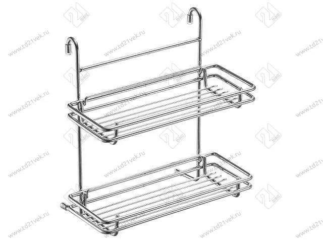 MX-413 Полка двухярусная разборная малая (260х155х271) хром<12> 1