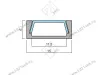 17.800.00.398 Профиль алюминиевый накладной 2 м (ЧЕРНЫЙ) КСС 1506W(Е), 4 кл + 4 загл с отверстием чёрные <1> превью 3