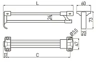 WW-WSD450-01B выдвижная вешалка l-450 prestige тип B <7>