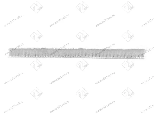 Уплотнитель щёточный ш7х в6мм 3Р (светло-серый/серебро) <10м / бухта-200м> шлегель/ щетка самоклеящаяся/ буферная лента/ уплотнитель/ Schlegel 1