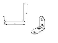 Кронштейн МК 40х40, цинк (100) <500>