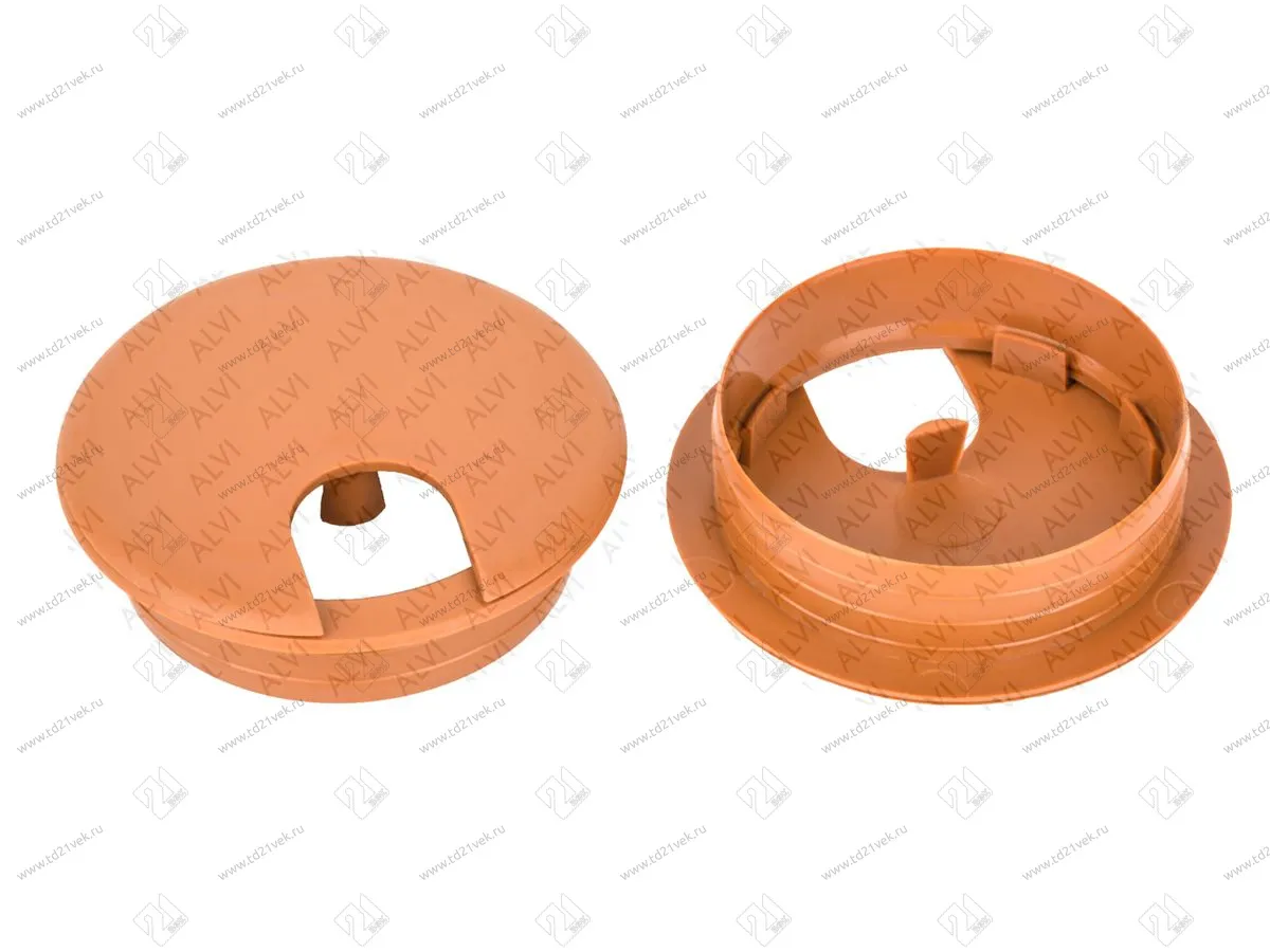 Заглушка кабель-канала, круглая, d=62 № 1, светло- коричневый 1