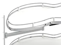 S-3123-C Волшебный угол "Лепесток" в базу 600 мм, Starax, (880х495х600), левый