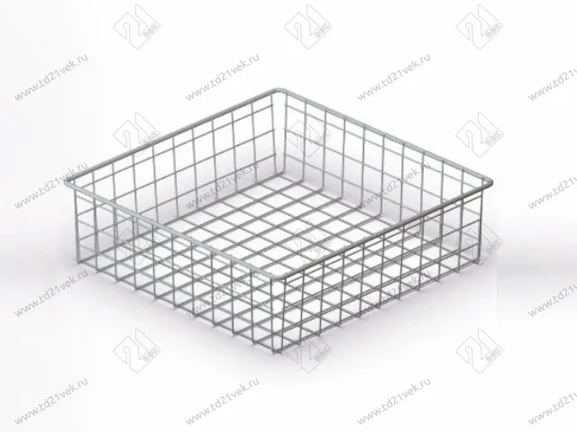 Корзина сетчатая 120*400*400 мм, метал.cеребристый <4> 1