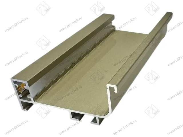 Г-образный профиль GOLA с подсветкой, шампань голд, L=3000 мм, в комплекте LED лента, крепления 6 шт., коннектор 1