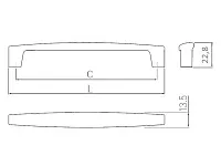 UZ-TIVOL-320-12  Ручка TIVOLI C=320мм черный хром <25>