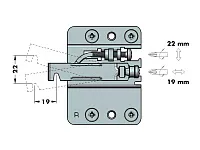 Навес каркаса регулируемый до 240 кг (для нижних тумб) (1 компл.= 2 навеса, 2 площадки, 2 заглушки белые, винты), P2807
