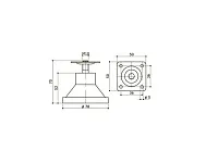 Опора "Грибок" А008/2010 d=74 h=70 (крем) <250>
