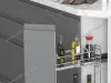 S-2606-C Бутылочница 150, Starax, 45 градусов, 2-х ярусная, направляющие Blum Tandem, (106х465х495 мм), полное выдвижение, левая, хром превью 3