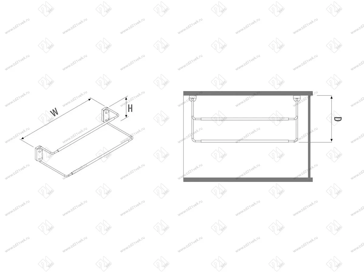 S-6111-A Стойка для обуви телескопическая (420-700х200х95), антрацит 3