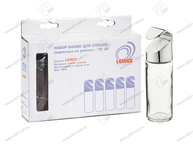 LE901 Ёмкость для приправ (из 5штук), хром <10> 1