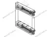 S-2413-08-A Бутылочница 150, Starax, 2-х ярусная, направляющие Blum Tandem, выдвижение 7/8, (106х475х495), правая, антрацит превью 2