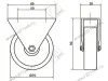 Опора колесная 365 нагрузка - 50 кг d=75, h=92 <100> превью 2