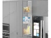 S-2927-C Выдвижная колонна в базу 200 мм, Starax, 3-х ярусная, (155х450х920 мм), левая превью 1