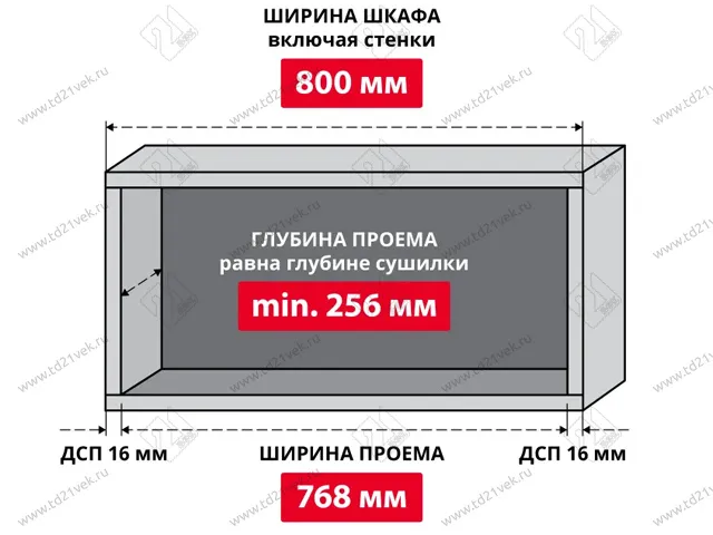 Сушка для посуды в базу 800 мм, отечественная, для ЛДСП 16мм, белый 3