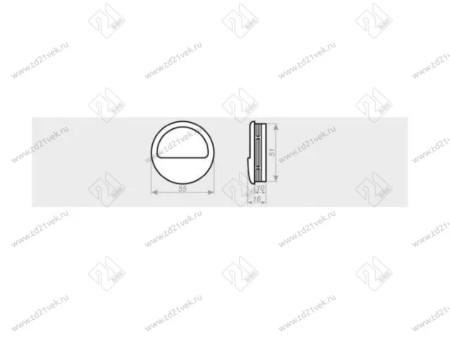 Ручка-раковина D51 золото 2