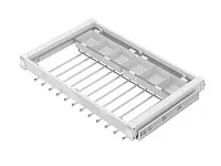 S-6713-W Брючница с органайзером для аксессуаров в базу 800 мм, Starax, (760-790х475х125 мм), направляющие Blum Tandem, белая