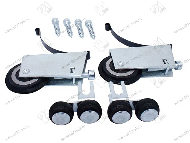 Комплект роликов асимметрия "Стандарт" (для трека-37,5мм / нагрузка-45кг / саморез-6мм) 1