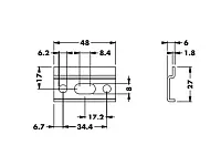 Навес усиленный до 140 кг (1 компл.= 2 навеса, 2 площадки, 2 заглушки белые, саморезы), P3704