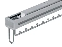 S-6724-W Вешалка для одежды, Starax, (80х460х150 мм), с доводчиком, белый