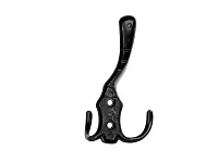 KR 0050 BL  Мебельный крючок, матовый черный  <40/240>