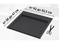 S-2262-A Поддон гигиенический под мойку Starax в базу 600мм (620x580x40) антрацит