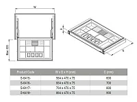 S-6417-A Ящик для ювелирных изделий в базу 800, экокожа, Starax (764x470x75 мм), антрацит