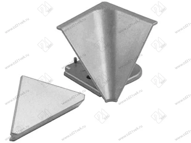 Ком-т заглушек к плинтусу Элит/Плато, серый <200> 1