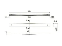 UZ-KATAN-320-01 Ручка KATANIA C=320мм хром <25> (ВЫВОДИТСЯ)