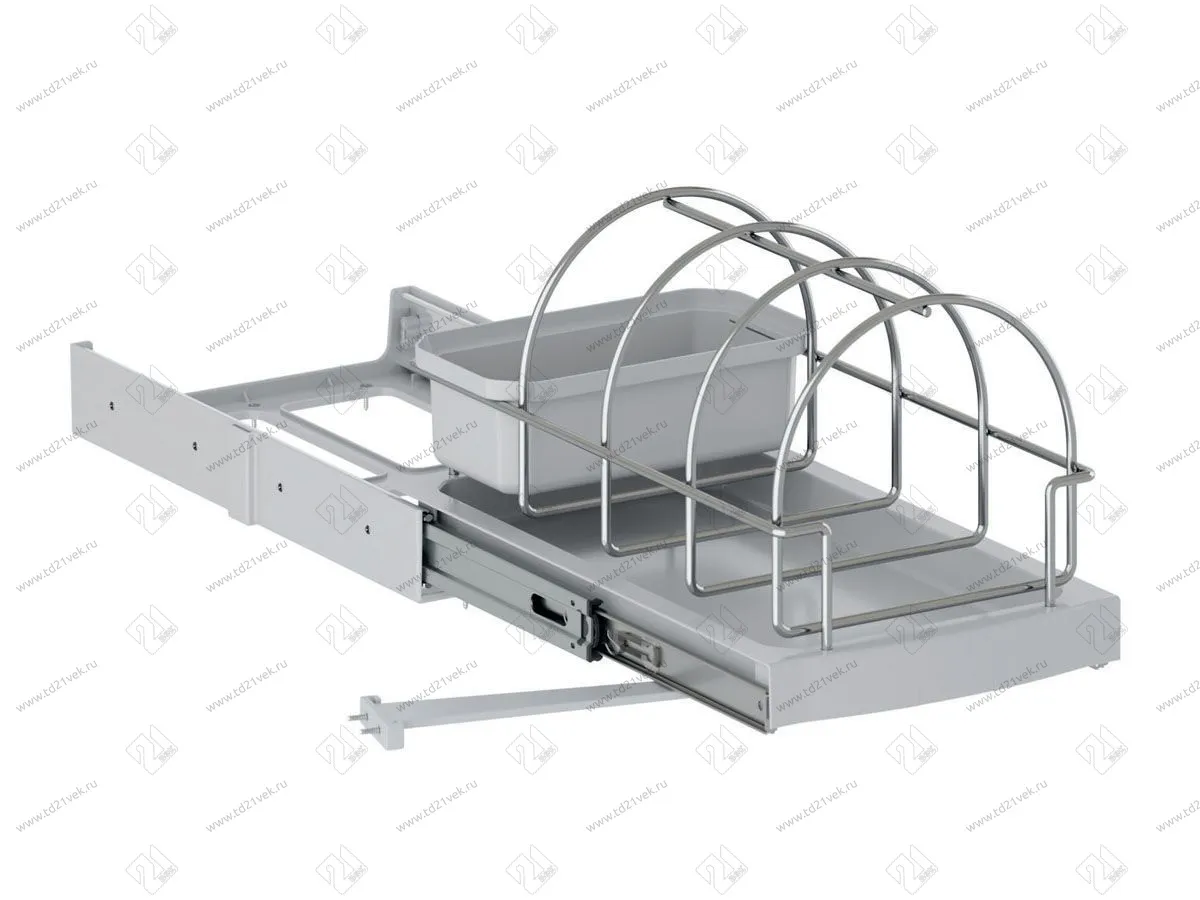 S-2393-G Корзина для бытовой химии в базу 350/400, Starax, (260*440*245 мм), серый 2