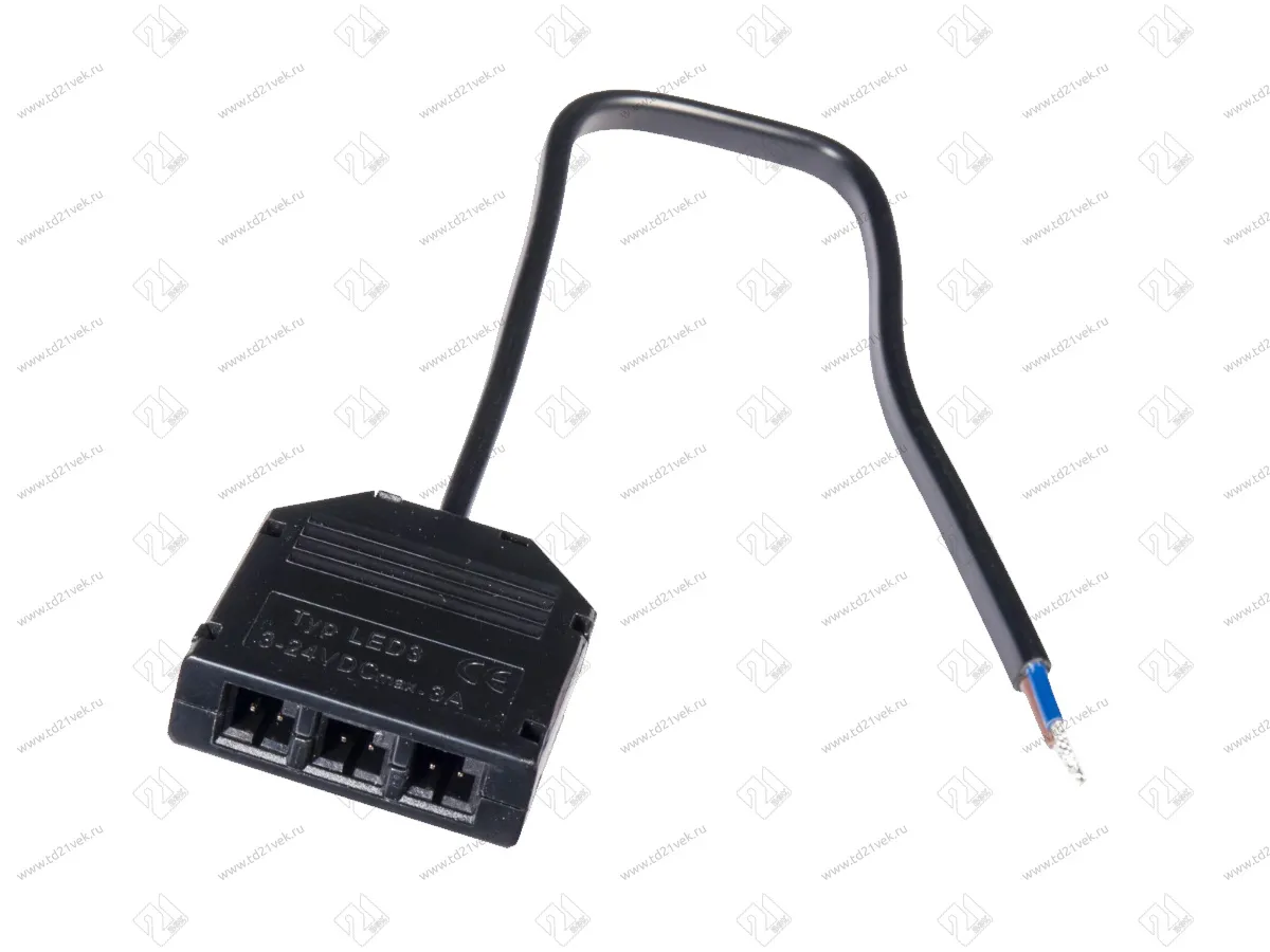 15.800.00.025 Провод соединительный с усиленным параллельным разветвителем для блоков питания постоянного напряжения, 7А, 3 LEDхL815 1